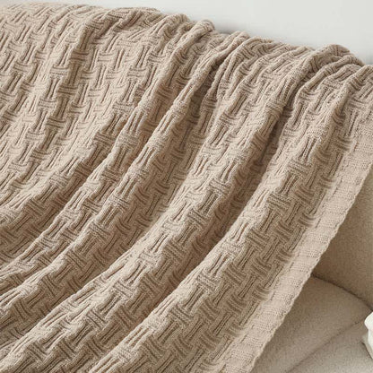 Ownkoti Solid Knot Textured Knit Throw Blanket - image 12