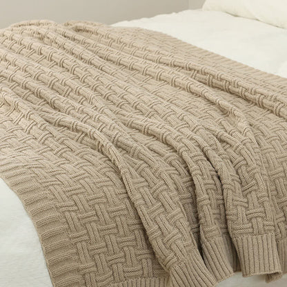 Ownkoti Solid Knot Textured Knit Throw Blanket - image 11
