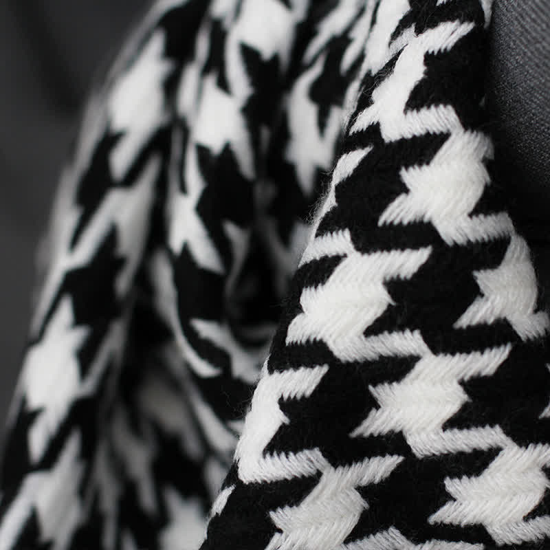 Ownkoti Classic Houndstooth Tassel Throw Blanket - image 7