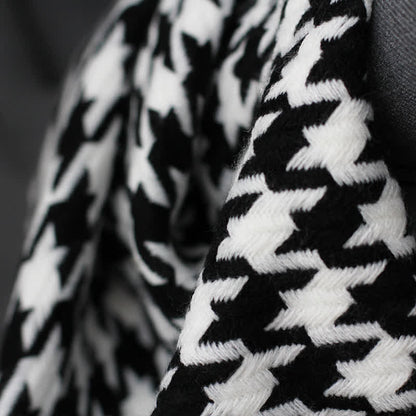 Ownkoti Classic Houndstooth Tassel Throw Blanket - image 7