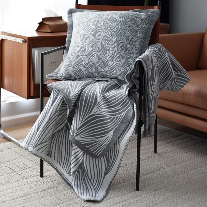 Ownkoti Artistic Leaf Knit Throw Blanket - image 16