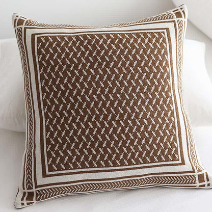 Ownkoti Nordic Style Knit Throw Blanket - Dark Brown - Pillowcase - 19" x 19" - image 13