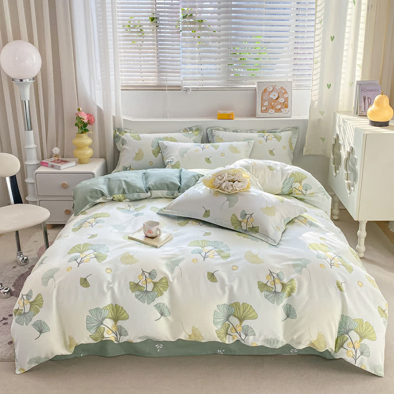 Ownkoti Refresh Ginkgo Leaf Pure Cotton Quilt Covers - image 1