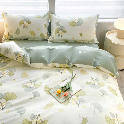 Ownkoti Refresh Ginkgo Leaf Pure Cotton Quilt Covers - Queen - 1pc Duvet Cover - image 0