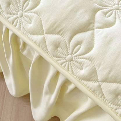 Ownkoti Geometric Quilted Bed Skirt Sheet - image 8