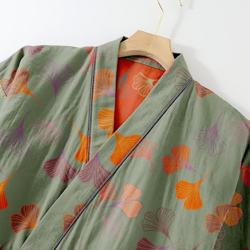 Ownkoti Ginkgo Cotton Gauze Kimono Loungewear Set - image 38