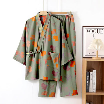 Ownkoti Ginkgo Cotton Gauze Kimono Loungewear Set - image 38