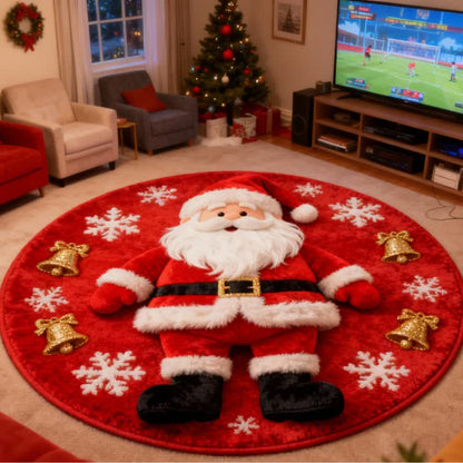 Ownkoti Christmas Santa 3D Effect Rug - image 1
