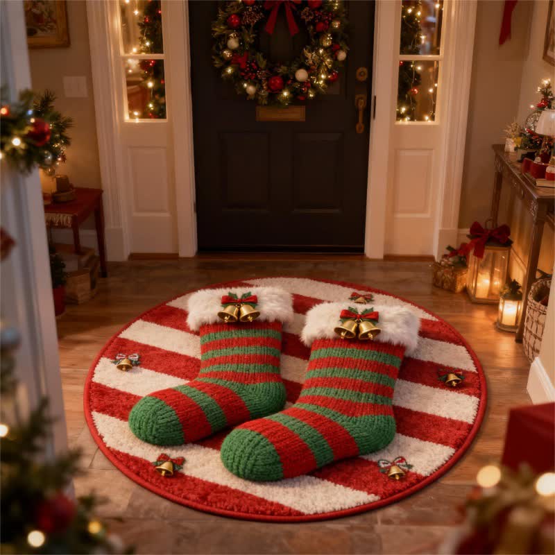 Ownkoti Christmas Stocking 3D Effect Rug - B - 55" x 55" - image 2