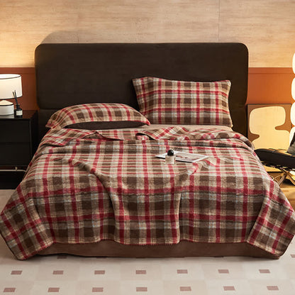 Ownkoti Classic Plaid Reversible Fleece Multi-Use Throw - image 1