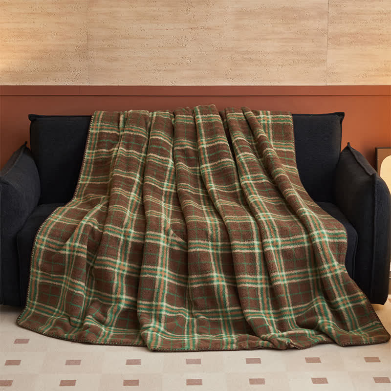 Ownkoti Classic Plaid Reversible Fleece Multi-Use Throw - image 11