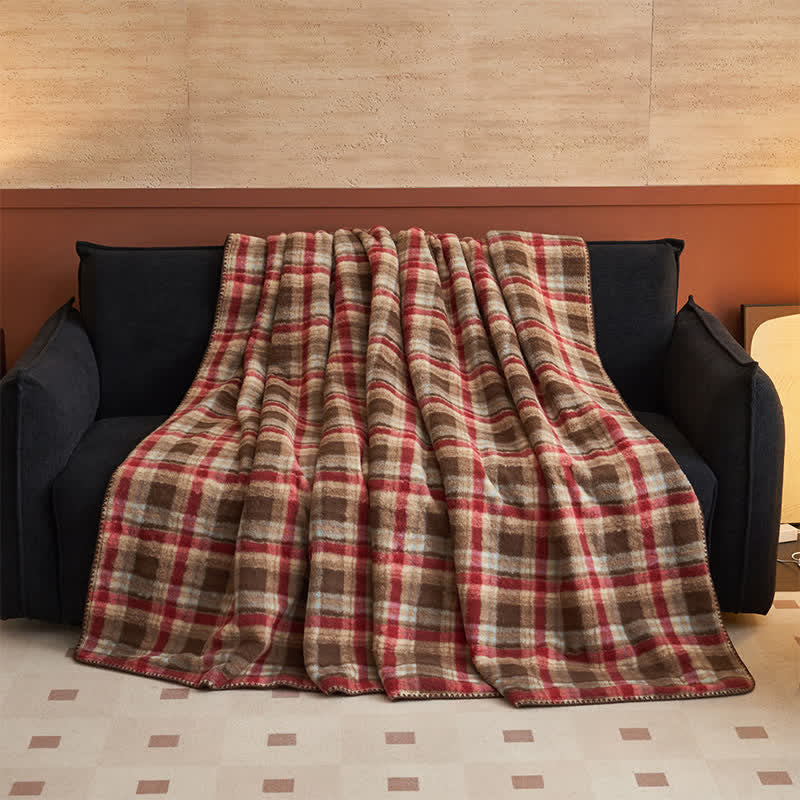 Ownkoti Classic Plaid Reversible Fleece Multi-Use Throw - image 3