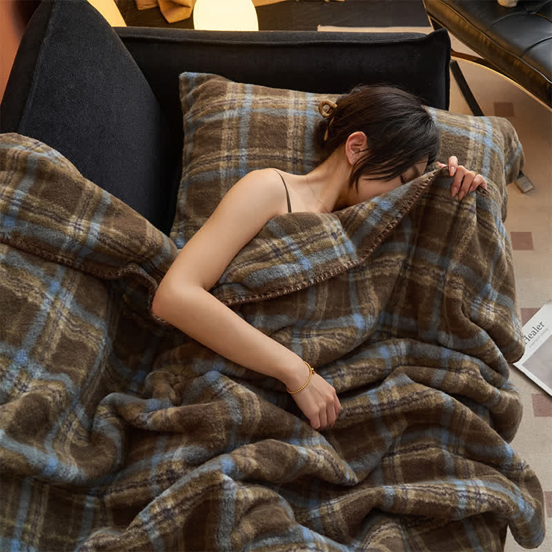 Ownkoti Classic Plaid Reversible Fleece Multi-Use Throw - image 38