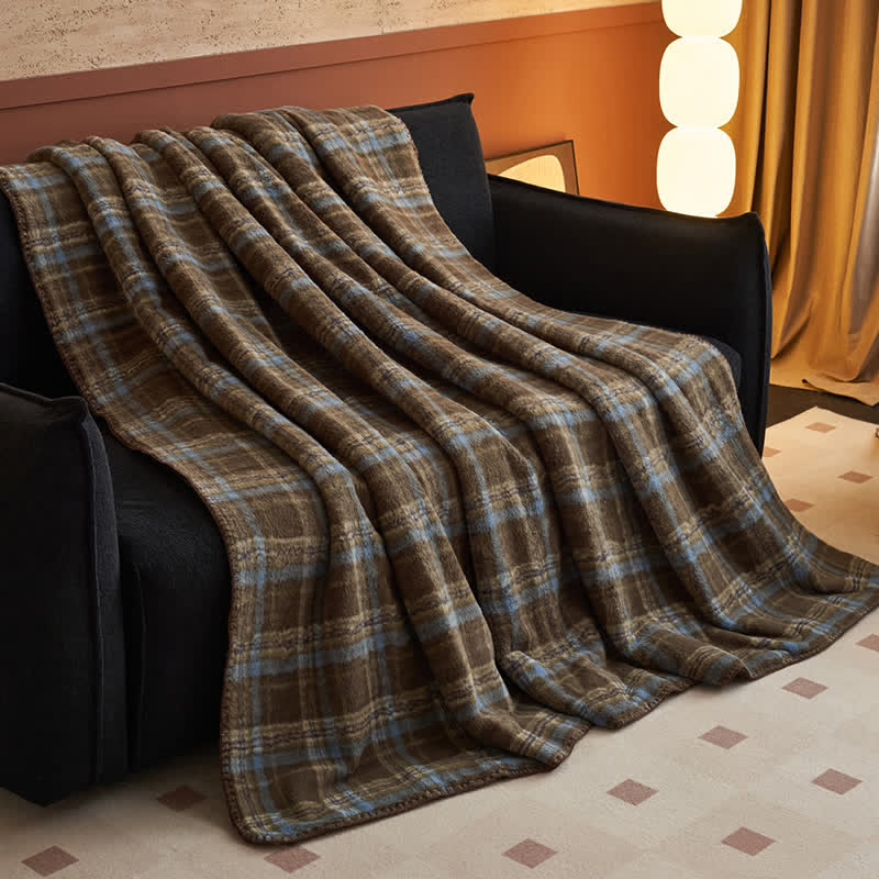 Ownkoti Classic Plaid Reversible Fleece Multi-Use Throw - image 41
