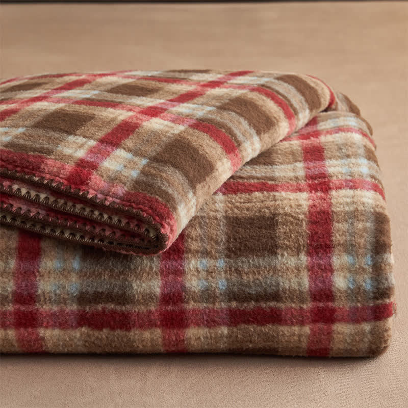 Ownkoti Classic Plaid Reversible Fleece Multi-Use Throw - image 7