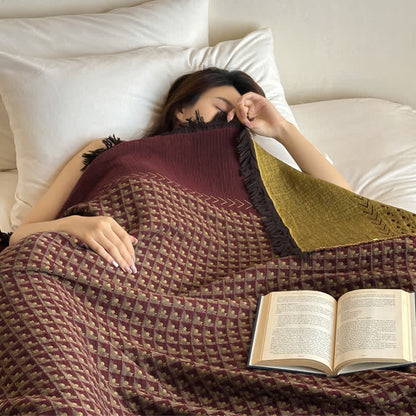 Ownkoti Vintage Cotton Jacquard Multi-Use Blanket - image 1