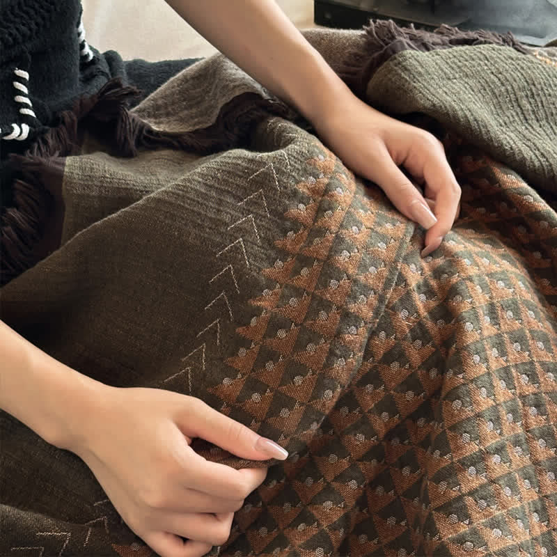 Ownkoti Vintage Cotton Jacquard Multi-Use Blanket - image 16