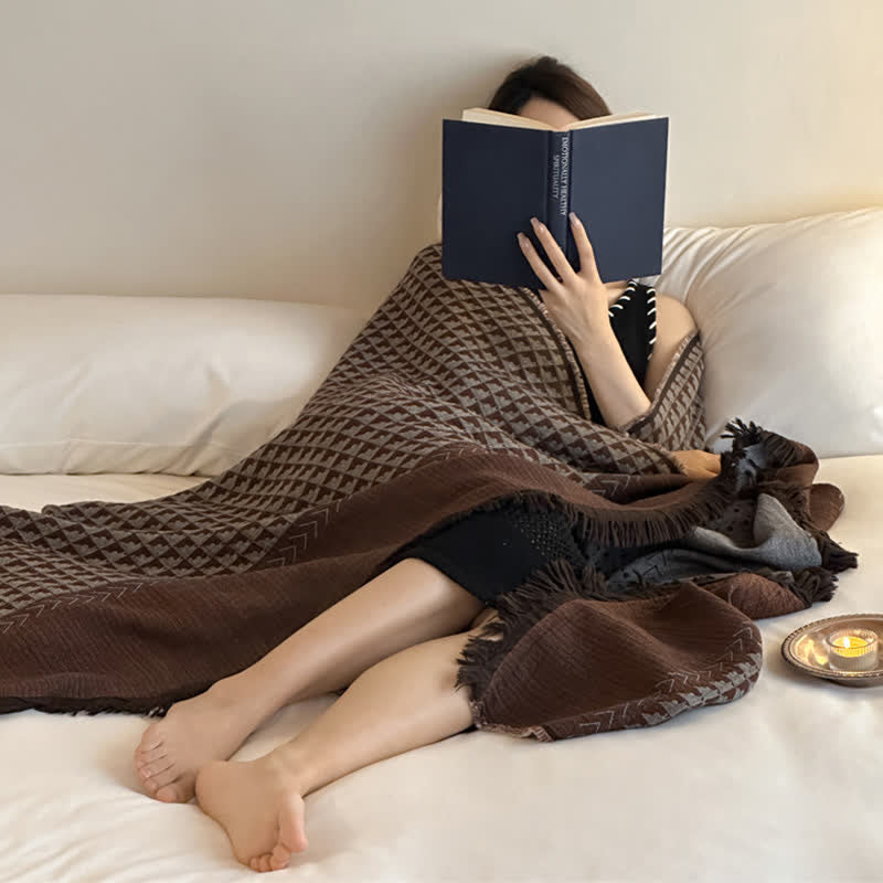 Ownkoti Vintage Cotton Jacquard Multi-Use Blanket - image 25