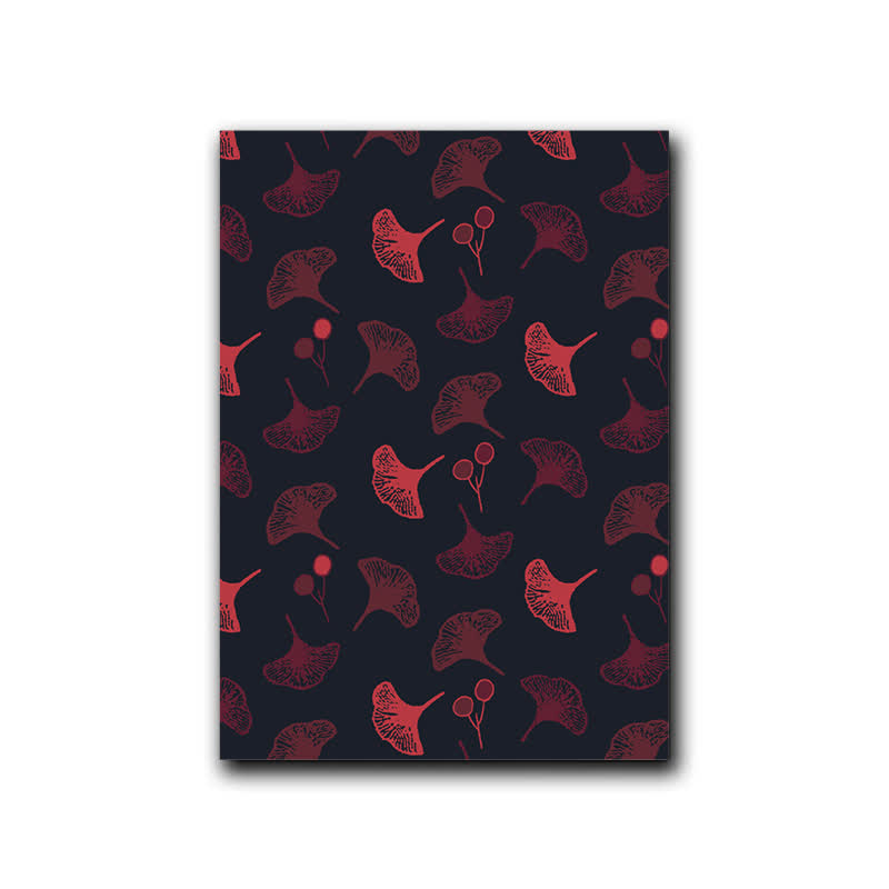 Ownkoti Natural Style Ginkgo Leaf Decorative Painting - Black & Red - 16" x 24" - image 3