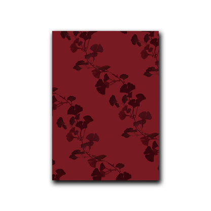 Ownkoti Large Ginkgo Leaf Decorative Painting - Red & Black - 16" x 24" - image 7