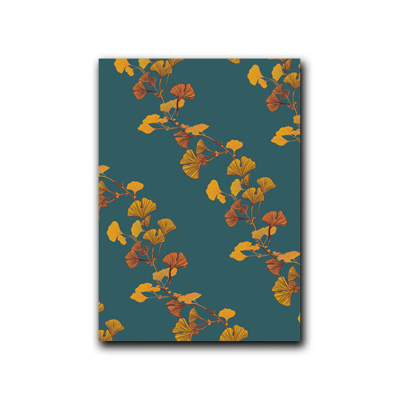 Ownkoti Large Ginkgo Leaf Decorative Painting - Blue - 16" x 24" - image 3