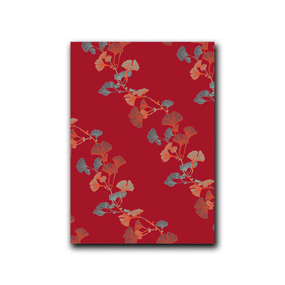 Ownkoti Ginkgo Leaf Inspired Decorative Painting - Red - 16" x 24" - image 6
