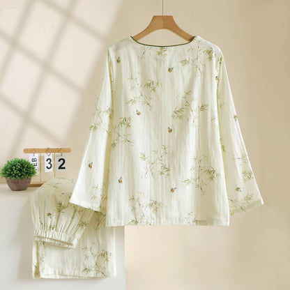 Ownkoti Oriental-inspired Bamboo Butterfly Cotton Loungewear - image 1