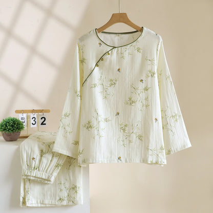 Ownkoti Oriental-inspired Bamboo Butterfly Cotton Loungewear - XL - image 0