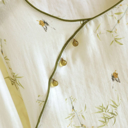 Ownkoti Oriental-inspired Bamboo Butterfly Cotton Loungewear - image 3