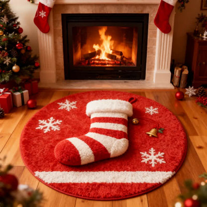 Ownkoti Christmas Stocking 3D Effect Rug - image 1