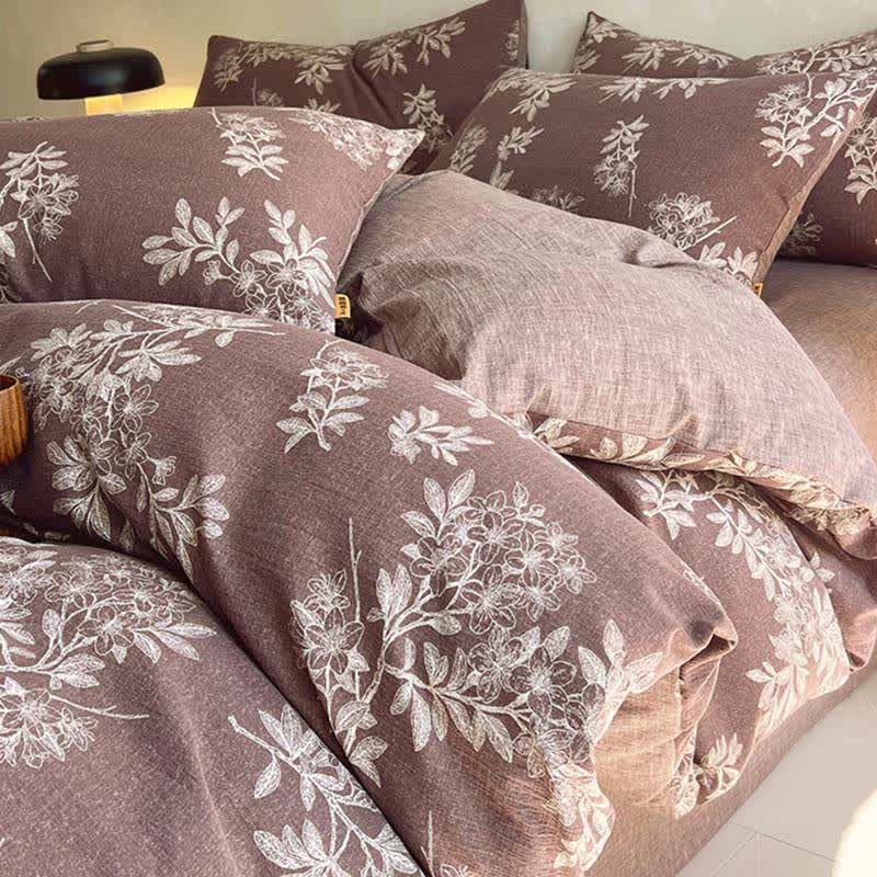 Ownkoti Vintage Elegant Floral Print Bedding Set(4PCS) - image 4