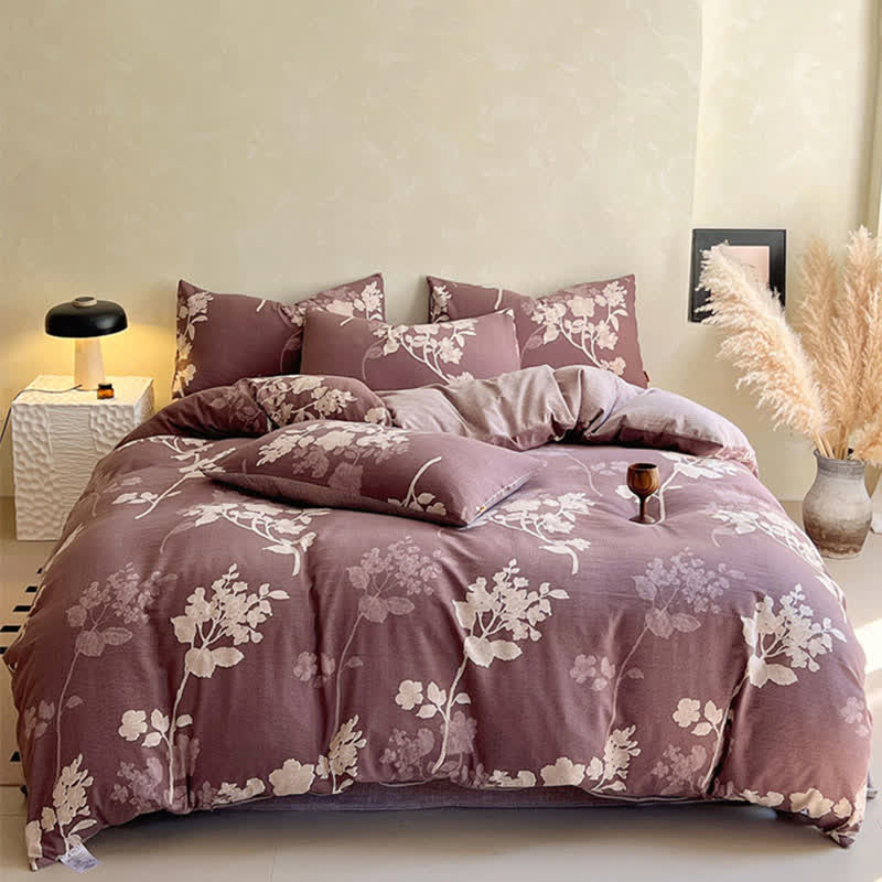 Ownkoti Luxurious Floral Print Bedding Set(4PCS) - image 1