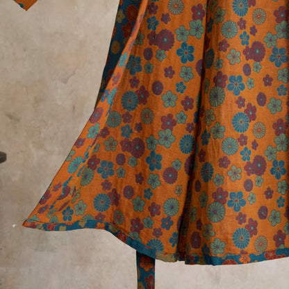 Ownkoti Vintage Floral Jacquard Cotton Kimono Robe - image 4