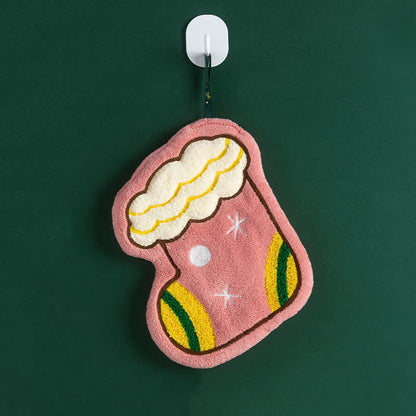 Ownkoti Christmas Cartoon Quick-Dry Hand Towels - Sock - 4PCS - image 9