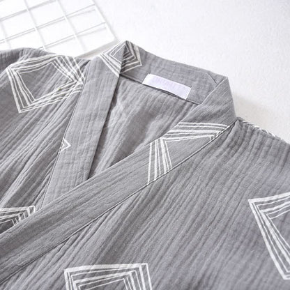 Ownkoti Unisex Diamond Cotton Kimono Loungewear Set - image 2