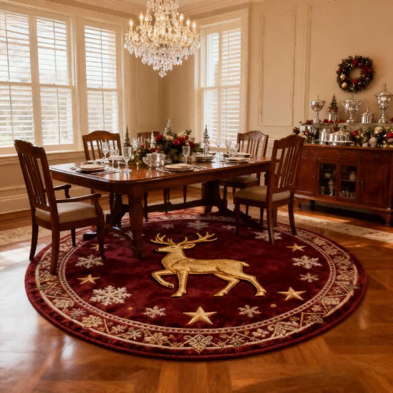 Ownkoti Christmas Reindeer 3d Effect Rug - image 1