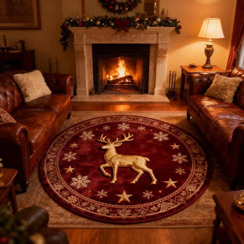Ownkoti Christmas Reindeer 3d Effect Rug - image 2