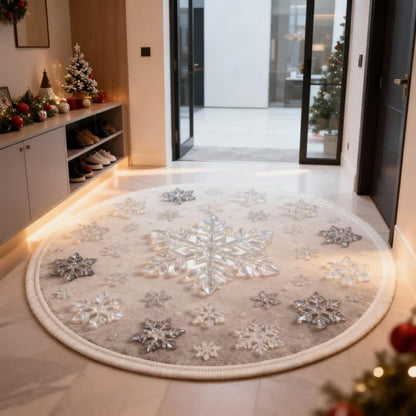Ownkoti Christmas Snowflake 3D Effect Rug - image 2