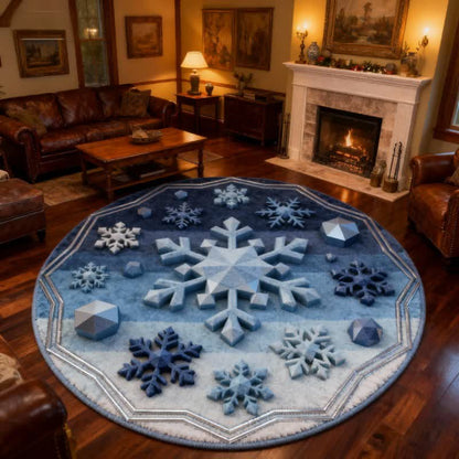 Ownkoti Christmas Snowflake 3D Effect Rug - image 6