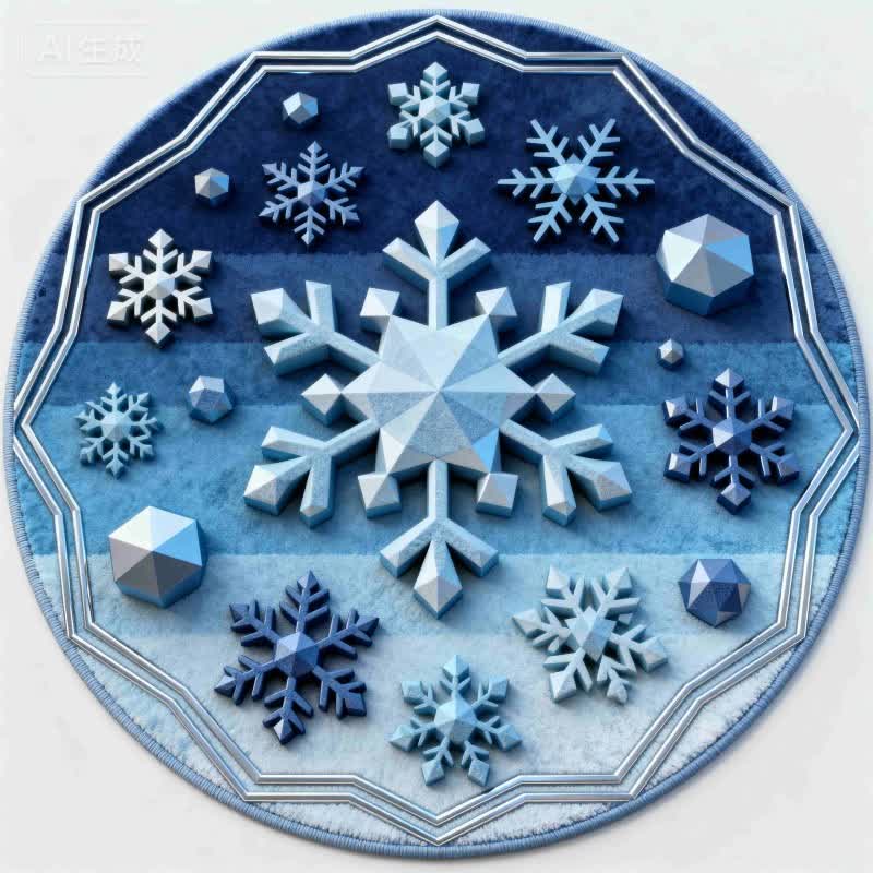 Ownkoti Christmas Snowflake 3D Effect Rug - image 7