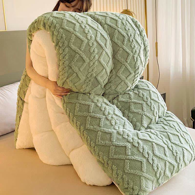Ownkoti Jacquard Solid Color Comfy Fluffy Blanket - image 17