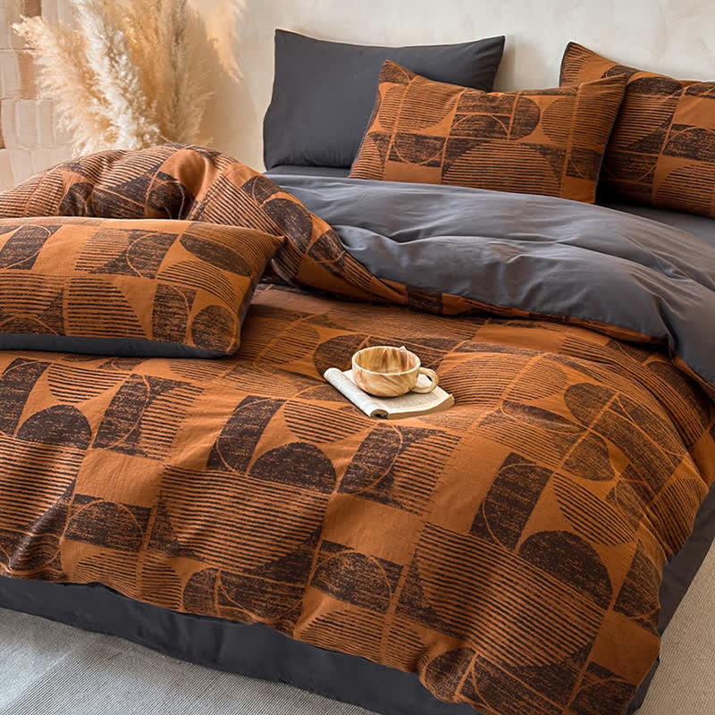 Ownkoti Geometric Brushed Cotton Bedding Set(4PCS) - image 3