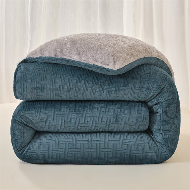 Ownkoti Plush Waffle Textured Sherpa Blanket - image 9