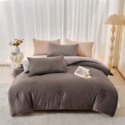 Ownkoti Plush Waffle Textured Sherpa Blanket - Dark Gray - King - image 14