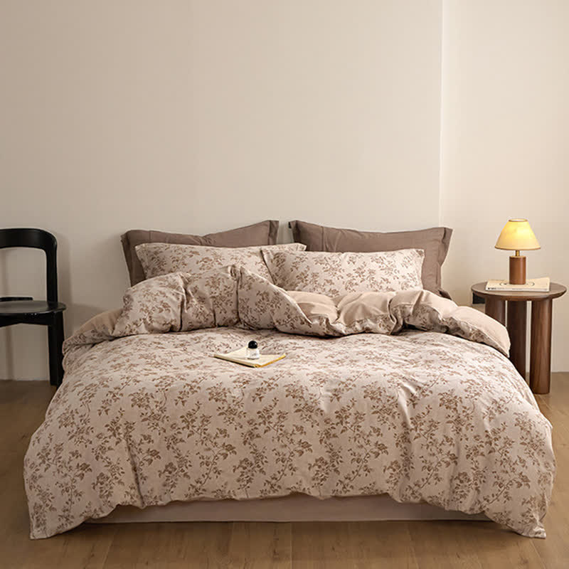 Ownkoti Elegant Floral Branch Cotton Gauze Bedding Set - image 5