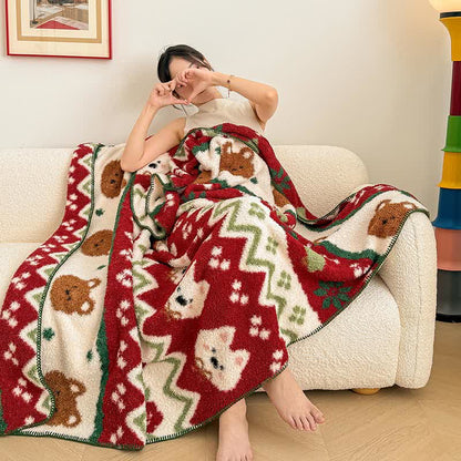 Ownkoti Festive Cute Animal Plush Throw Blanket - image 0