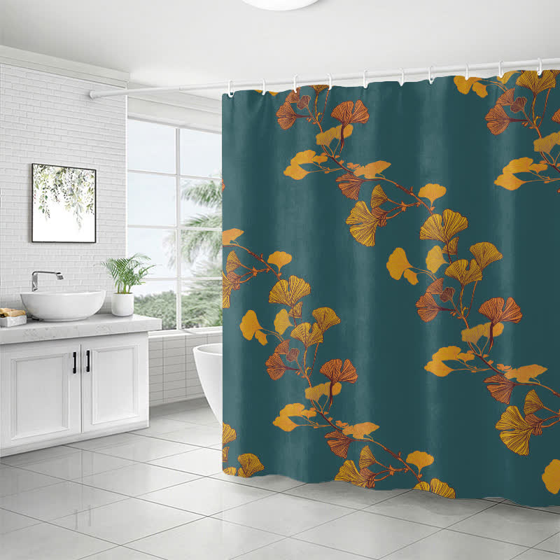 Ginkgo Leaf Print Shower Curtain - image 13