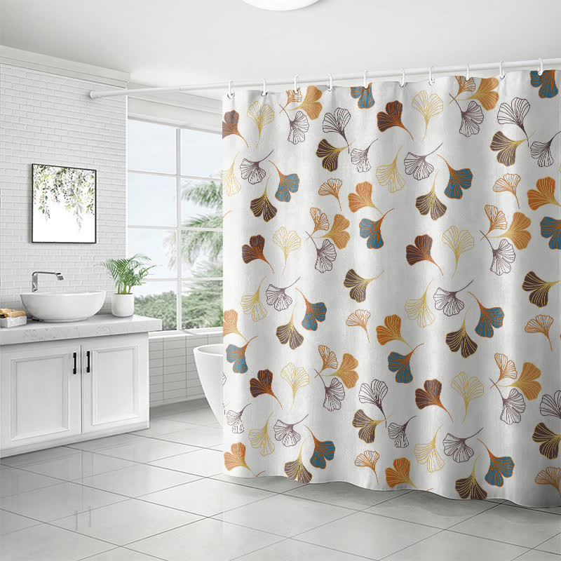Elegant Ginkgo Leaf Shower Curtain - image 3