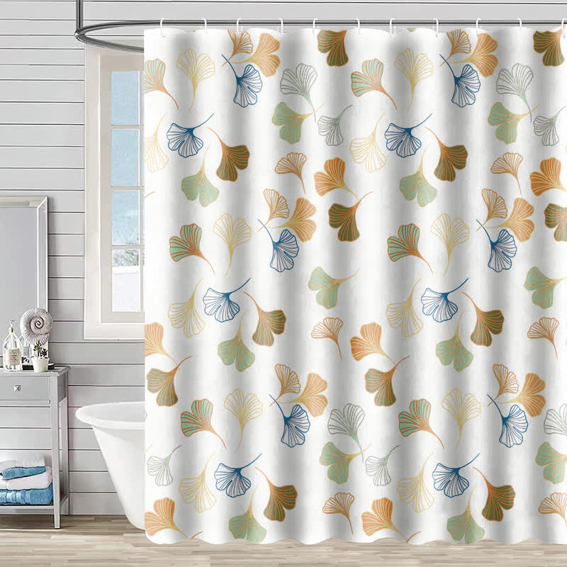 Elegant Ginkgo Leaf Shower Curtain - E - 90"W x 71"L - image 8