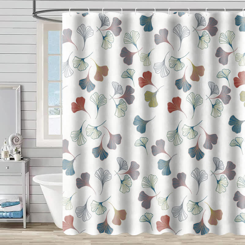 Elegant Ginkgo Leaf Shower Curtain - H - 90"W x 71"L - image 14